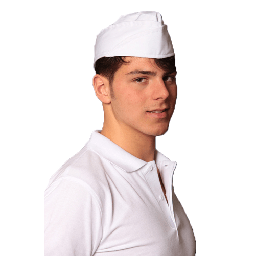 Cappello bustina cuoco pizzaiolo ristorazione pasticciere cucina unisex cotone - Personalizzabile con il tuo logo Gessato
